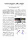 Research paper thumbnail of Effects of annealing on GaAs/Si bonding interfaces for hybrid tandem solar cells