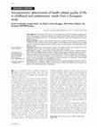 Research paper thumbnail of Socioeconomic determinants of health related quality of life in childhood and adolescence: results from a European study