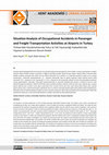 Research paper thumbnail of Situation Analysis of Occupational Accidents in Passenger and Freight Transportation Activities at Airports in Turkey