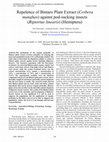 Research paper thumbnail of Repelence of Bintaro Plant Extract (Cerbera Manghas) Against Pod-sucking Insects (Riptortus Linearis) (Hemiptera)