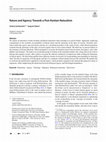 Research paper thumbnail of Nature and Agency: Towards a Post-Kantian Naturalism