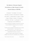 Research paper thumbnail of The influence of resonant magnetic perturbations on edge transport in limiter H-mode plasmas in TEXTOR