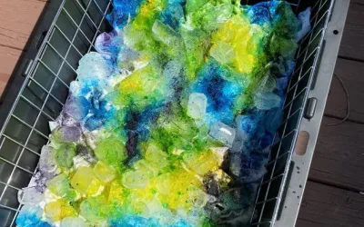 Ice Dyeing Wool Felt