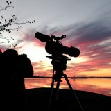 Atardecer con grullas en Extremadura