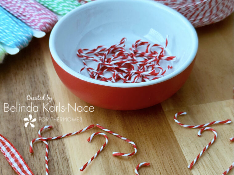 Baker’s Twine Candy Cane Embellishments - A Project for the Therm O Web Blog