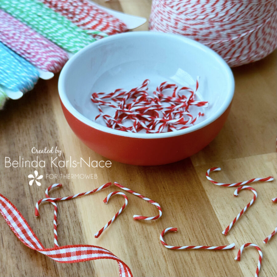 Baker’s Twine Candy Cane Embellishments - A Project for the Therm O Web Blog