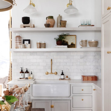 Pure White Paint by Sherwin Williams on a kitchen wall.