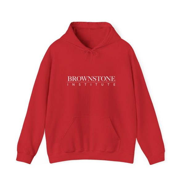 Brownstone Institute - Red Hoodie front 2