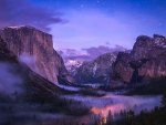 Yosemite under Twilight Stars