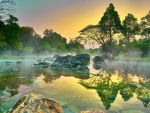 Hot Springs Onsen Natural Bath at National Park Chae Son, Lampang Thailand