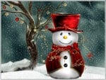 Festive snowman / Festlicher Schneemann