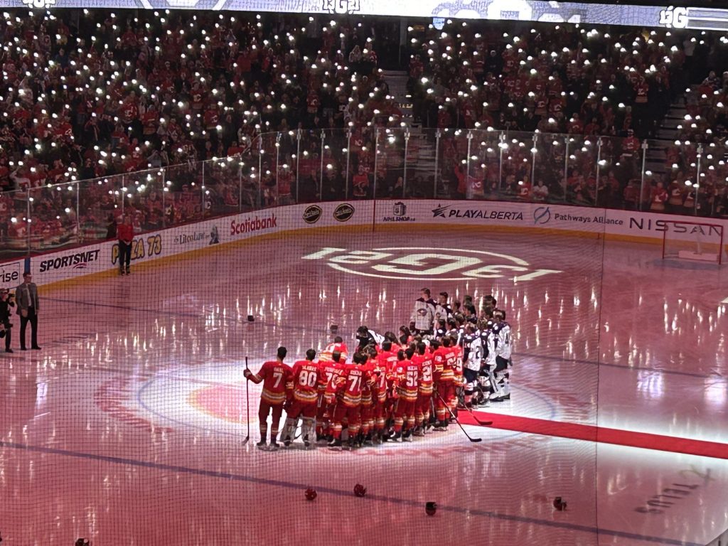 'This one's for him': Flames earn win on emotional night for Gaudreau family, Calgary