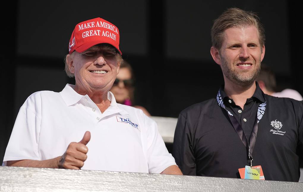 Donald Trump and Eric Trump AP Photo/ Rebecca Blackwell