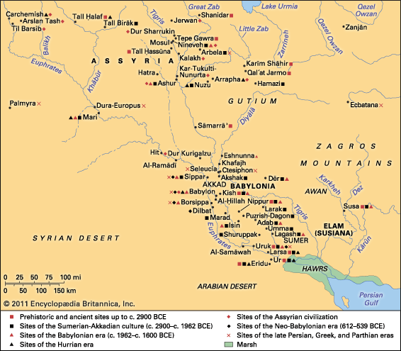 Sites associated with ancient Mesopotamian history