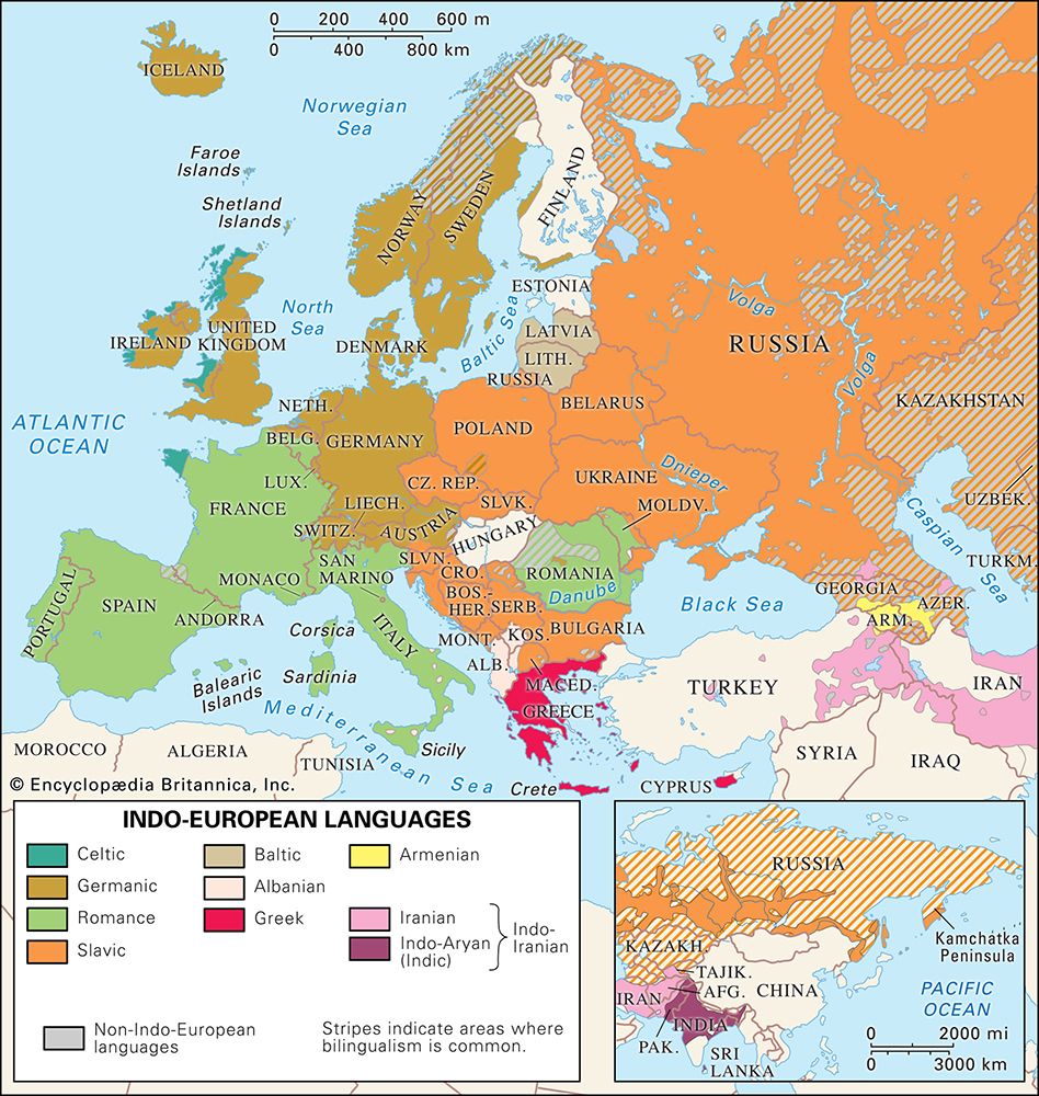 Indo-European languages in contemporary Eurasia