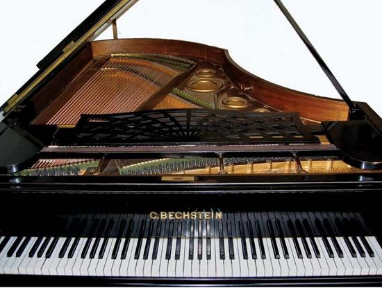 Detail of the late 19th-century piano that belonged to Leopold Godowsky.