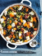 pumpkin, chorizo and kale frittata