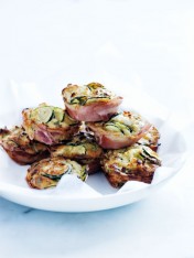 pancetta, zucchini and feta muffins