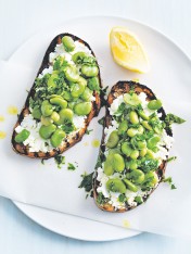 broad bean bruschetta