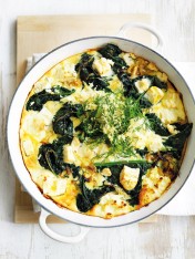 frittata with cavolo nero and dill