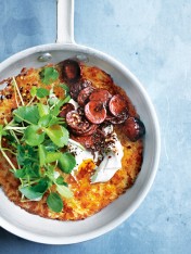 haloumi rosti with chorizo