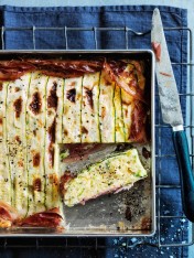 crispy pancetta and zucchini slice