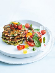 zucchini and feta fritters