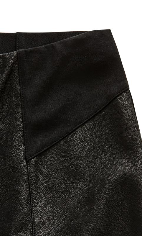 Evans Black Amy Leather Look Ponte Pant 8