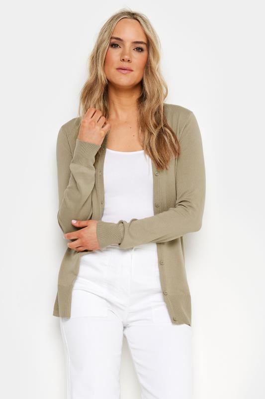 LTS Tall Women's Beige Brown Button Down Knit Cardigan | Long Tall Sally  3