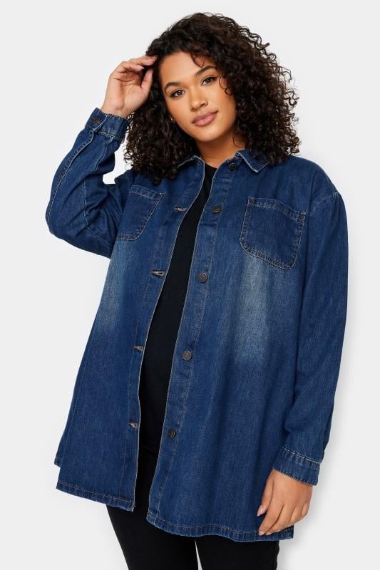 Plus Size  Evans Blue Denim Shacket