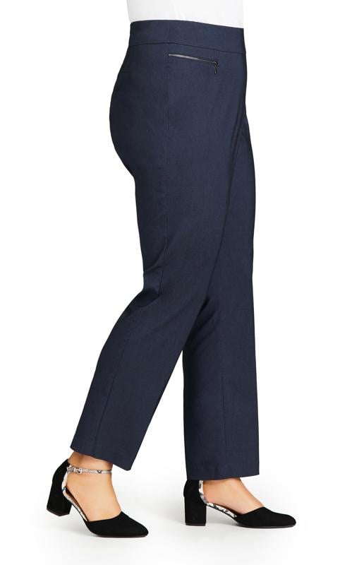 Evans Blue Super Stretch Zip Trousers 5