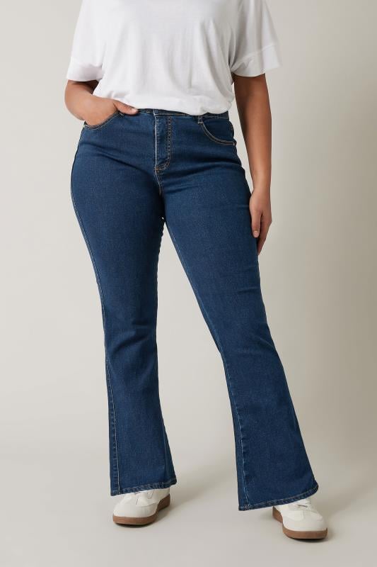 Plus Size  EVANS Curve Indigo Blue Denim Bootcut Jeans