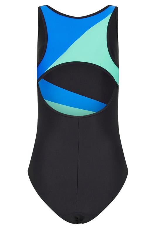 LTS Tall Women's Black Contrast Active Swimsuit | Long Tall Sally 9