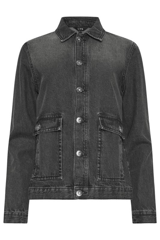 LTS Tall Womens Black Washed Denim Jacket | Long Tall Sally  7