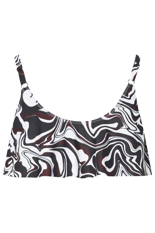 YOURS Plus Size Brown Swirl Print Bikini Top | Yours Clothing 10