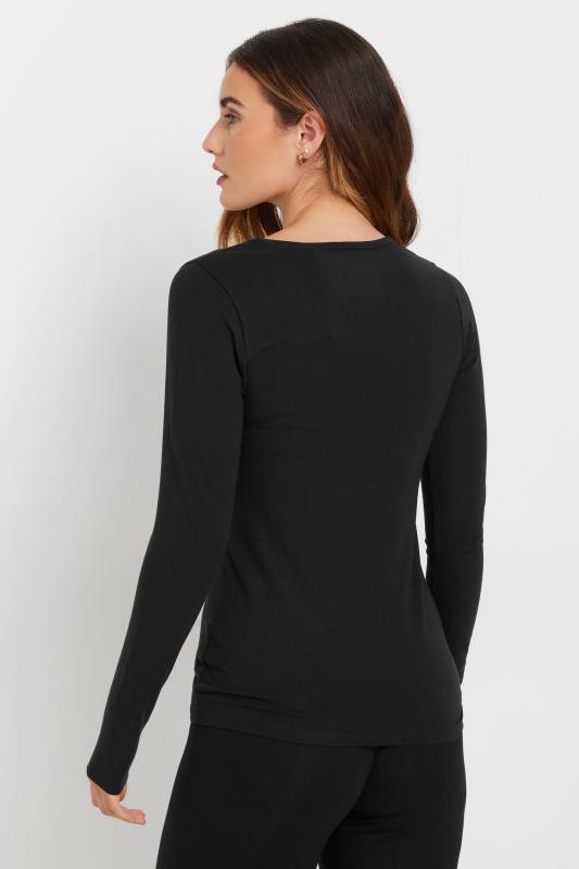 LTS Tall Women's Black V-Neck Thermal Top | Long Tall Sally 3