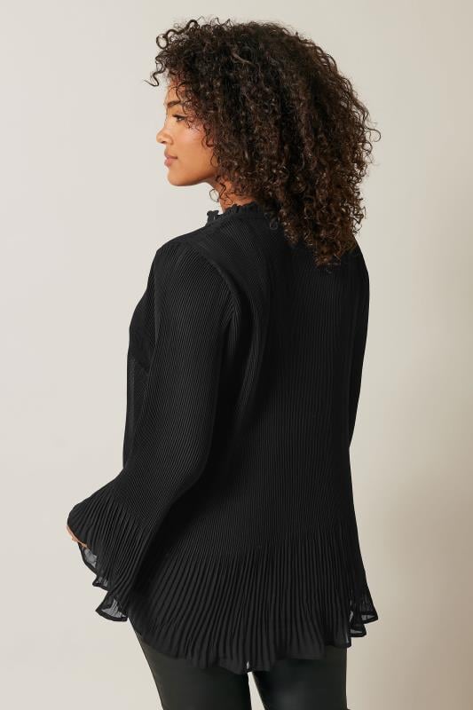 EVANS Plus Size Black Pleat Blouse | Evans 5