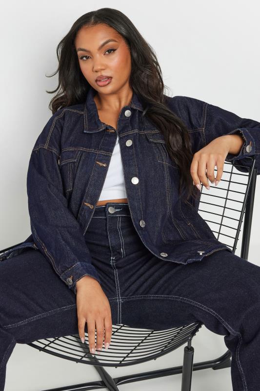 Plus Size  YOURS Curve Indigo Blue Oversized Denim Jacket