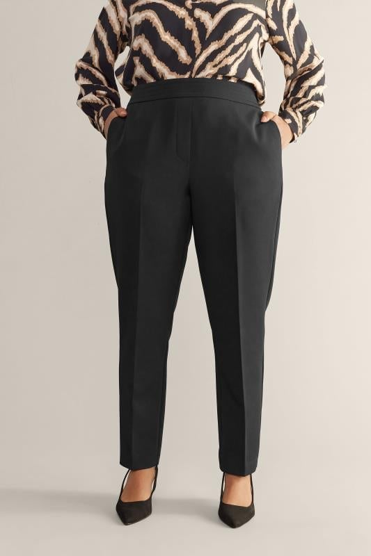 Plus Size  EVANS Curve Black Tapered Trouser