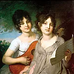 Borovikovsky Vladimir – Portrait of Princess Anne Gavriilovny Gagarina and Princess Varvara Gagarin Gavriilovny, 900 Classic russian paintings