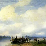 Ivan Aivazovsky – The arrival of Peter I on the Neva, 900 Classic russian paintings