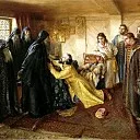 LEBEDEV Claudius – Tsar Ivan the Terrible requests Abbot Cornelius mow it monks, 900 Classic russian paintings