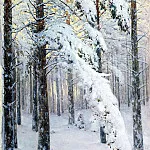 Kryzhitsky Constantine – Forest in winter, 900 Classic russian paintings