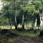 Schilder Andrew – Birch forest, 900 Classic russian paintings