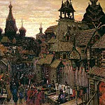 Vasnetsov Apollinary – Old Moscow. Street in China-town in early XVII century, 900 Classic russian paintings