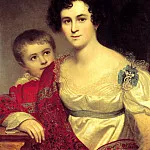 Kiprensky Orestes – Portrait Avdotya Ivanovna Molchanova with her daughter Elizabeth. 1814, 900 Classic russian paintings