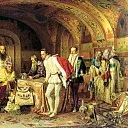 Lytovchenko Alexander – Ivan the Terrible shows the treasures of the British Ambassador Horsey, 900 Classic russian paintings