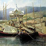 Miasoyedov Gregory – Pier in Yalta, 900 Classic russian paintings