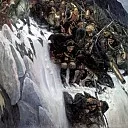 Surikov Vasily – Suvorov Crossing the Alps in 1799, 900 Classic russian paintings