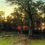 Shishkin Ivan – Wood in the evening, 900 Classic russian paintings